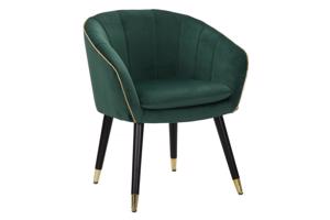 PARIS II zöld és fekete bársony fotel