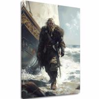 A kép a vásznon Viking a parton - Történelmi motívum