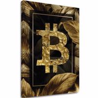 A kép vásznon Golden BITCOIN - Modern Cryptomotive