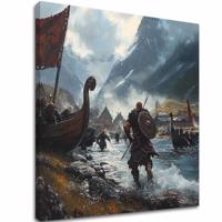 A képet vászonra Vikings on Mori - Historical A képet