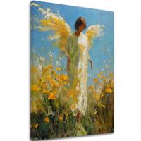 A remény angyalának fénye | 100% eredeti akril festett kép