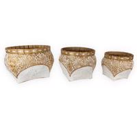 ADELIA fehér bambusz kosár S