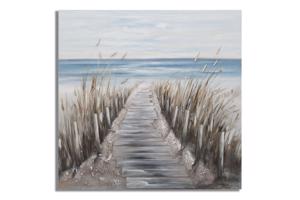 BEACH kék vászon festmény