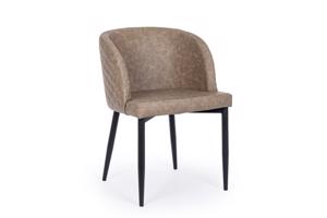 CHRIS taupe műbőr étkezőszék