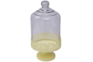 ELLA sárga és átlátszó vas tortatartó