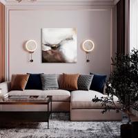Festmények vászonra - PREMIUM ART - Absztrakt ködös pajzs Kedvezmény 60% 90X90 cm