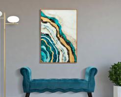 FRAME türkiz fali dekoráció