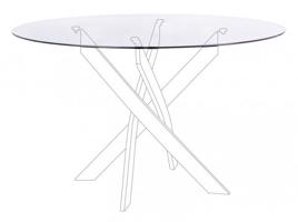 GEORGE átlátszó kerek üveg asztallap - SZÉPSÉGHIBÁS