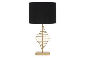 GLAM STICKY fekete és arany vas asztali lámpa