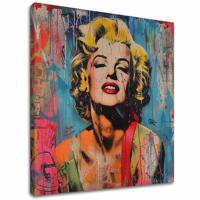 Kép MARILYN MONROE - Lázadó színekben | 100% eredeti akril festett kép