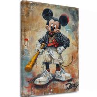 Kép STREET MICKEY vászonra | Festett struktúra