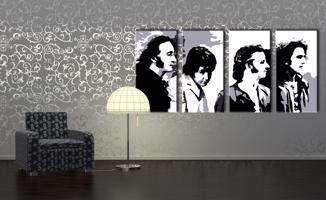 Kézzel festett vászonképek POP Art Beatles  bea5  (POP ART)