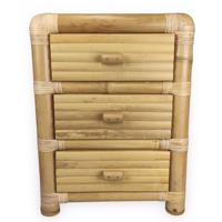 KOMODO bambusz éjjeliszekrény - 3 fiókos