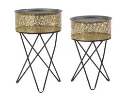 LEAVY arany és fekete 2 részes lerakóasztal szett