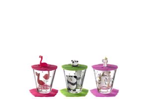 LEONARDO BAMBINI pohár szett 9részes, flamingó, panda, unikornis