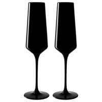 LEONARDO ETNA pohár szett 2részes pezsgős, fekete