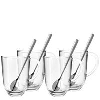 LEONARDO NAPOLI latte macchiatós szett 4személyes 8részes