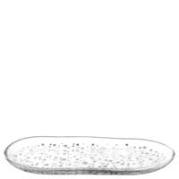 LEONARDO STELLA kínálótál 36x19cm, ezüst-áttetsző