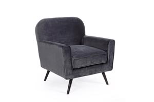 LYDIA szürke bársony fotel