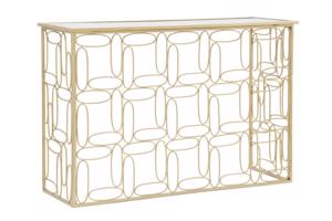 MAJIDA I fehér és arany vas konzolasztal