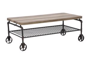 MANHATTAN barna és fekete vas dohányzóasztal