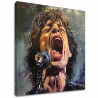 Mick Jagger - Legenda a színpadon | 100% eredeti akrilfestmény 60x60 cm