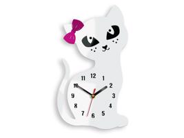 Modern falióra CAT WHITE HMCNH050-white (öntapadós falióra)