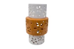 ORANGE narancssárga és fehér porcelán váza