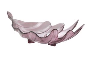 PAOLA nagy rózsaszín üveg dísztárgy