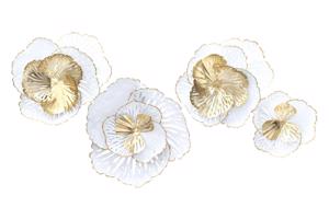 ROSE II kék és fehér vas fali dekoráció