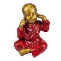 SAGE piros és arany 3 részes Buddha szobor szett