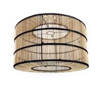 TENGGARA barna és fekete rattan függő lámpa 40 cm