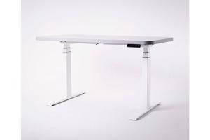 THE DESK szürke elektromos állítható magasságú íróasztal 70x140cm